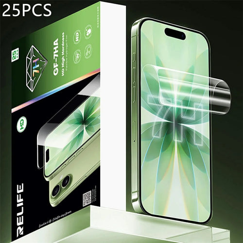 RELIFE GF-7HA 25Pcs 7H Hardness Screen Protector HD Clear Full Cover PET Hydrogel Film (Work with SUNSHINE C4 Pro / C4 Pro Max) - Transparent - 1