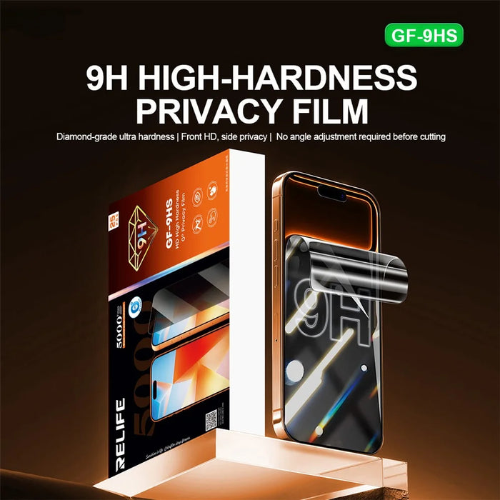 RELIFE GF-9HS 25Pcs 9H Hardness Anti-Spy Screen Protector Full Cover PET Hydrogel Film (Work with SUNSHINE C4 Pro  /  C4 Pro Max) - Black - 5