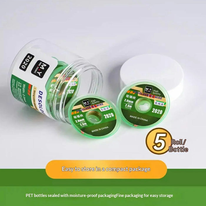 MY 5Pcs  /  Bottle 2MM Desoldering Wire High Purity Copper Braid Low Residue Powerful Tin Absorbent Tape - 2020 2M - 4