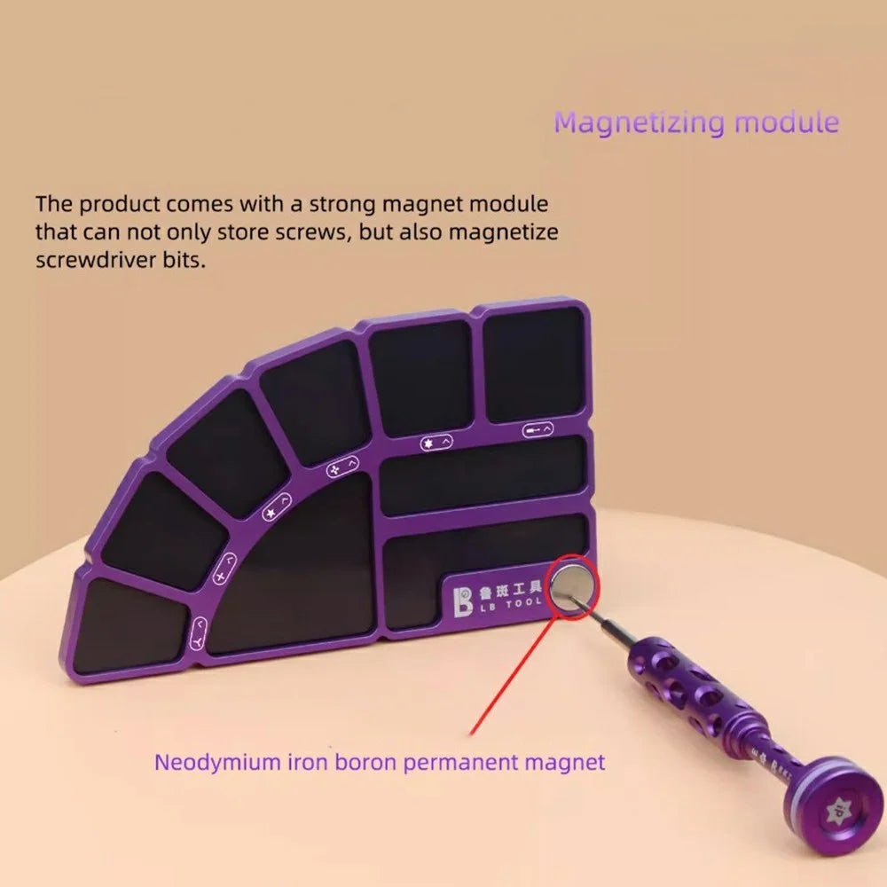 LB SST-1 Magnetic Screw Storage Tray For Phone Computer Repair Memory Classification Strong Magnet Module - 4