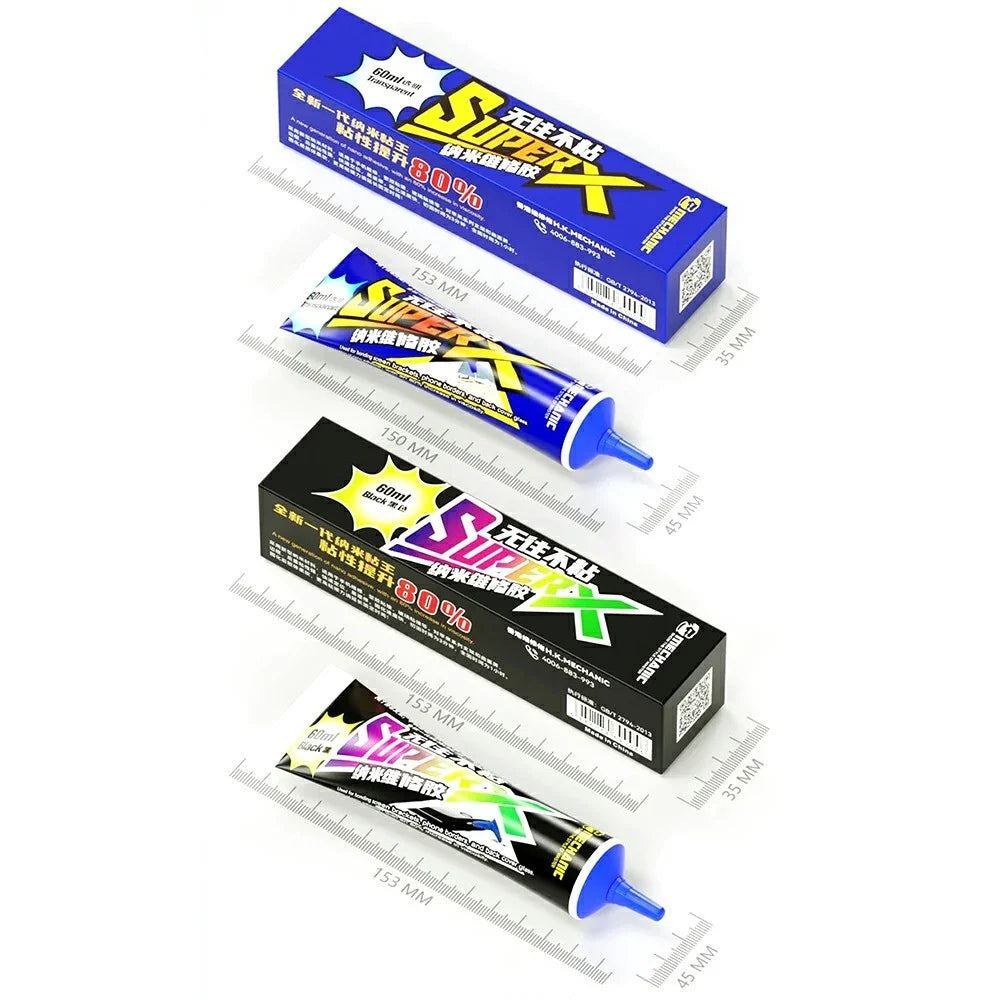 MECHANIC Super X Nano Repair Adhesive 60ML for Phone Frame Screen Bracket Back Glass Bonding - Transparent - 4