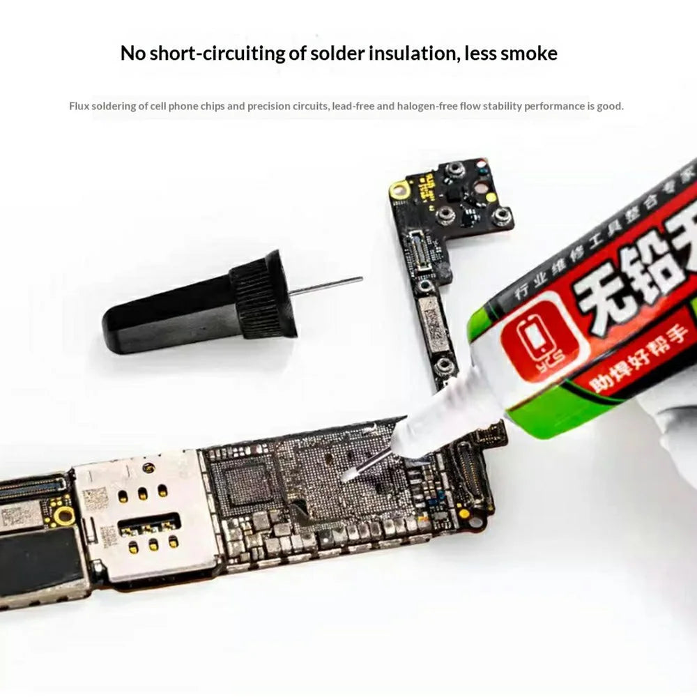 YCS 15ML Lead Free Halogen Free No Clean Flux Paste For Phone Chip  /  Precision Circuit Soldering Repair - 3