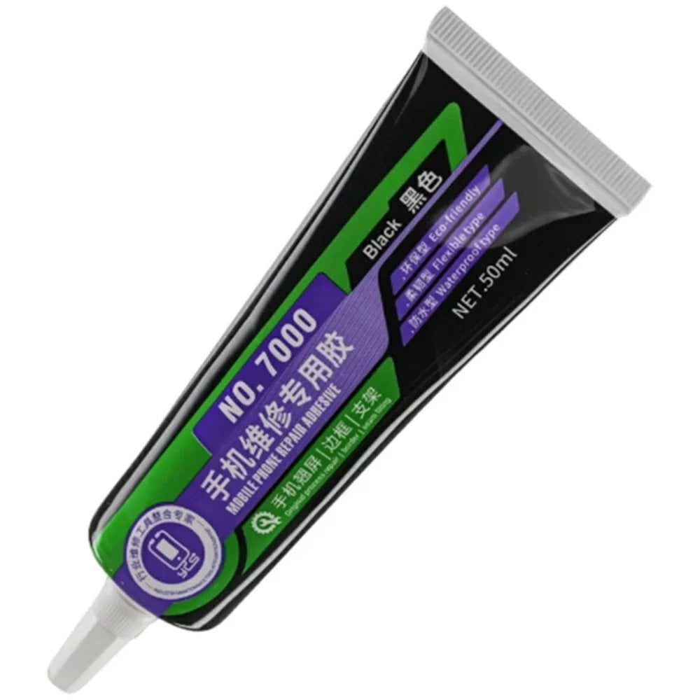 YCS Phone Repair Adhesive 50ML Fast Curing Glue For Screen Lifting  /  Degumming  /  Light Leakage Fix - NO.7000 Black - 1