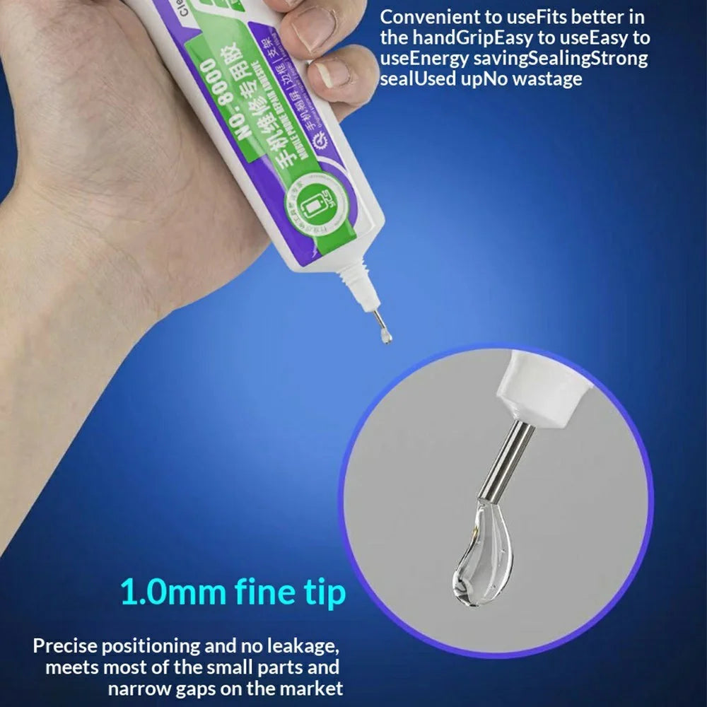 YCS Phone Repair Adhesive 50ML Fast Curing Glue For Screen Lifting  /  Degumming  /  Light Leakage Fix - NO.7000 Black - 3