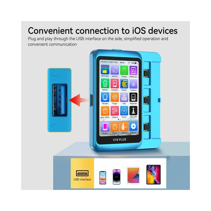 JC V1S Plus Smart Programmer For iPhone 6-16 Series Components Repair, Chip Reading Writing Diagnostic Tool - 5