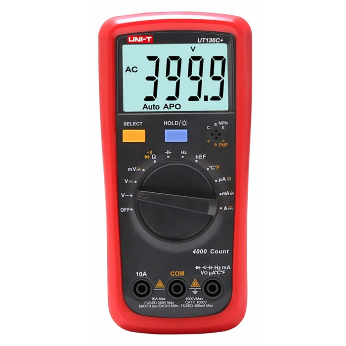 UNI-T UT136C+ Auto Range Digital Multimeter AC/DC Resistance Frequency Meter Tester - 4