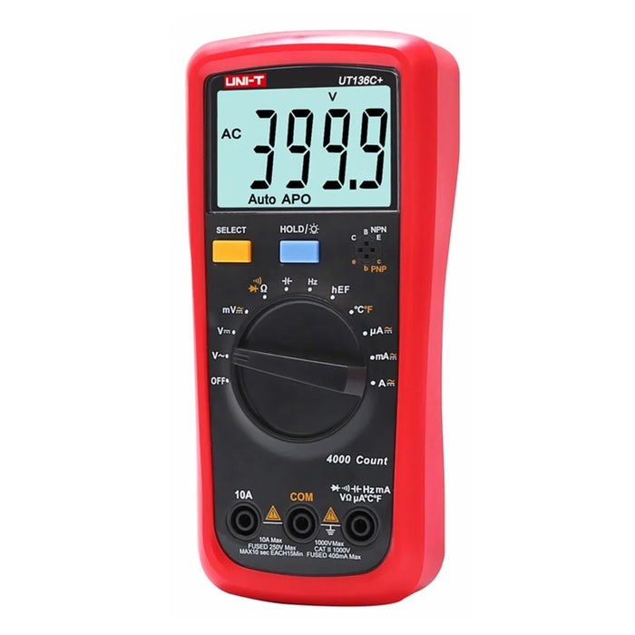 UNI-T UT136C+ Auto Range Digital Multimeter AC/DC Resistance Frequency Meter Tester - 6