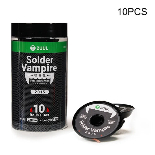 2UUL DW15 10Pcs 1.5m Solder Vampire Desoldering Wick for PCB Motherboard Soldering Repair - 1