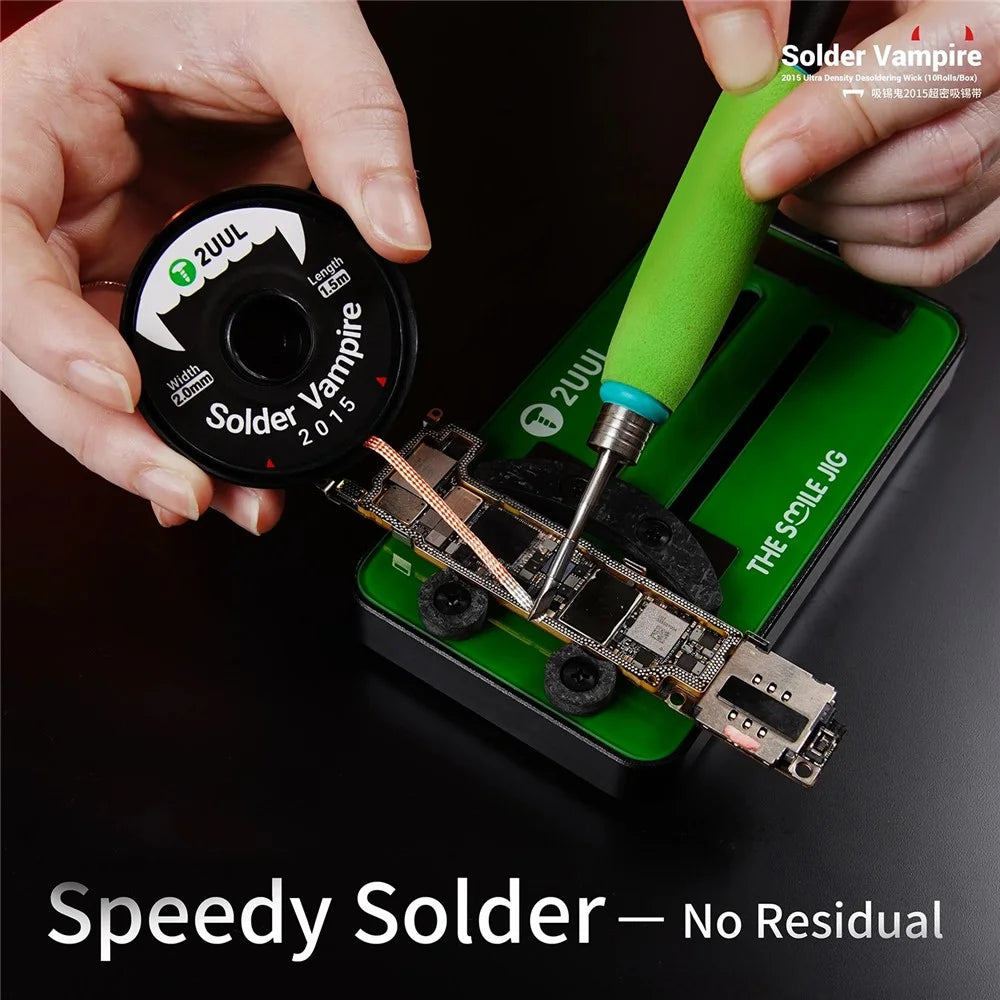 2UUL DW15 10Pcs 1.5m Solder Vampire Desoldering Wick for PCB Motherboard Soldering Repair - 4