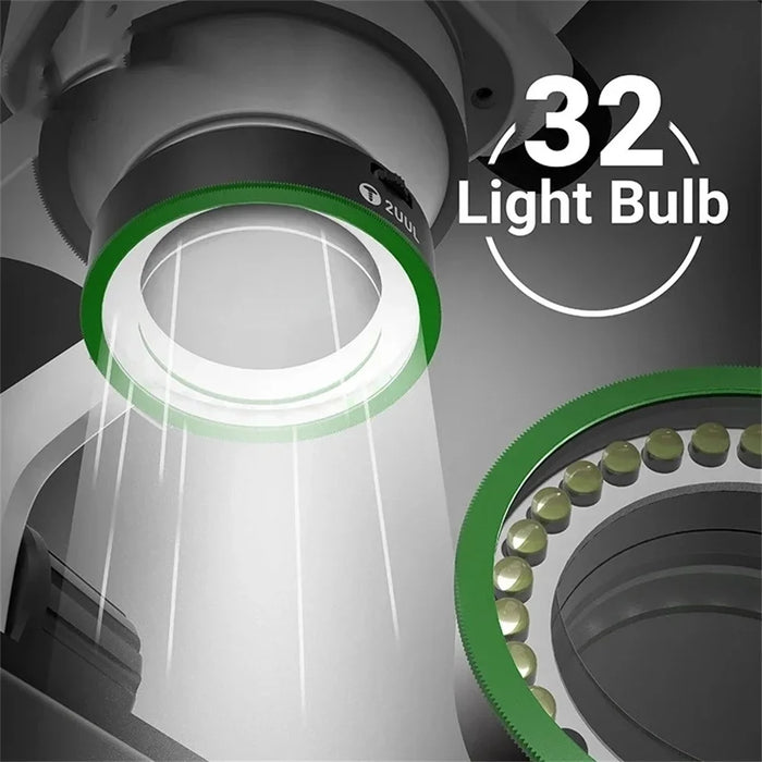 2UUL MS97 Adjustable Polarized Microscope Lamp 32 LEDs Ring Light - 2
