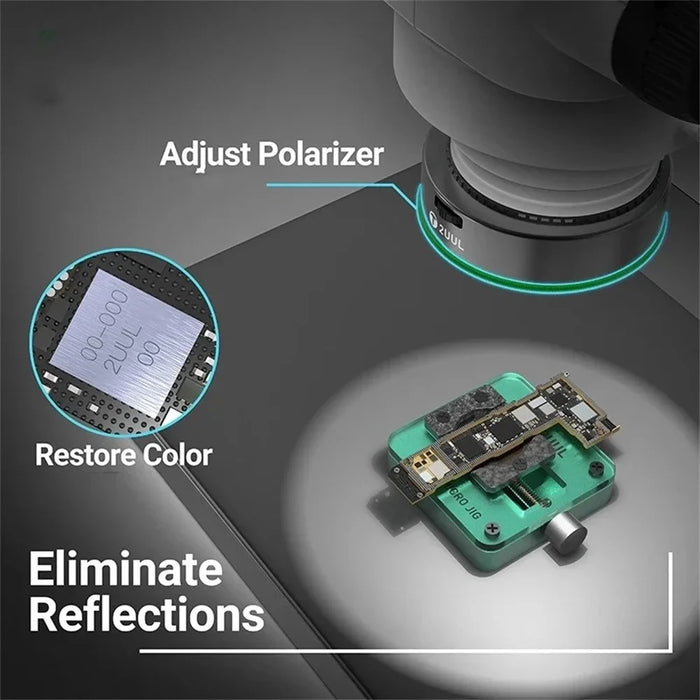 2UUL MS97 Adjustable Polarized Microscope Lamp 32 LEDs Ring Light - 4