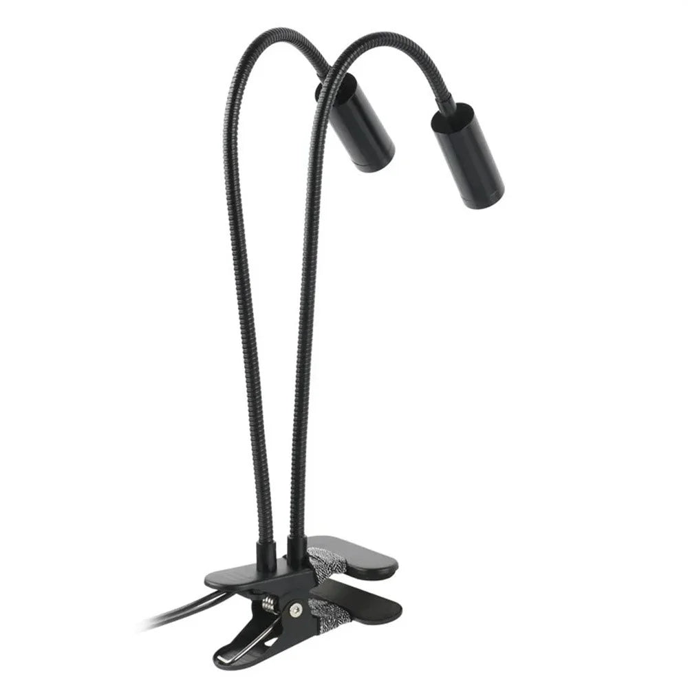 Clamp Type Gooseneck Adjustable Lamp LED Light Source for Industrial Inspection - Black - 1