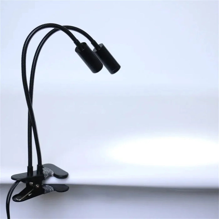 Clamp Type Gooseneck Adjustable Lamp LED Light Source for Industrial Inspection - Black - 5