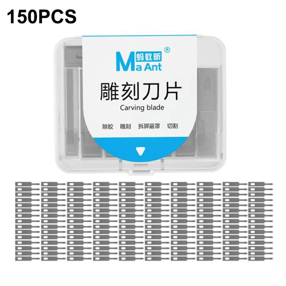 MAANT M077 150Pcs Carving Blades SK5 Steel Knives for Mobile Electronics Disassembly, Specification: 4A - 1