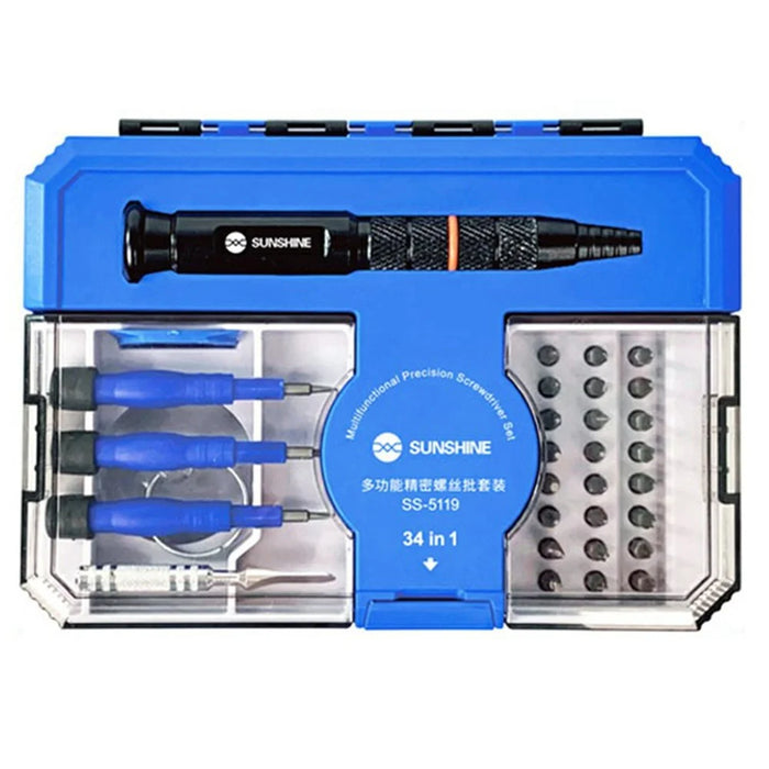 SUNSHINE SS-5119 34 in 1 Multifunctional Precision Screwdriver Set with 24Pcs S2 Alloy Steel Bits for Electronics Repair - 1