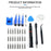 SUNSHINE SS-5119 34 in 1 Multifunctional Precision Screwdriver Set with 24Pcs S2 Alloy Steel Bits for Electronics Repair - 7