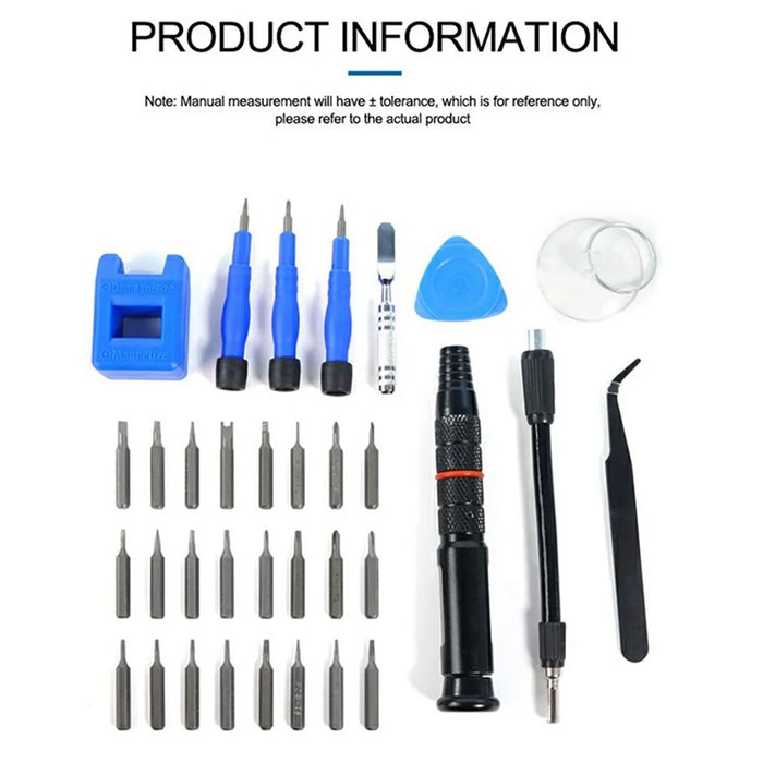 SUNSHINE SS-5119 34 in 1 Multifunctional Precision Screwdriver Set with 24Pcs S2 Alloy Steel Bits for Electronics Repair - 7