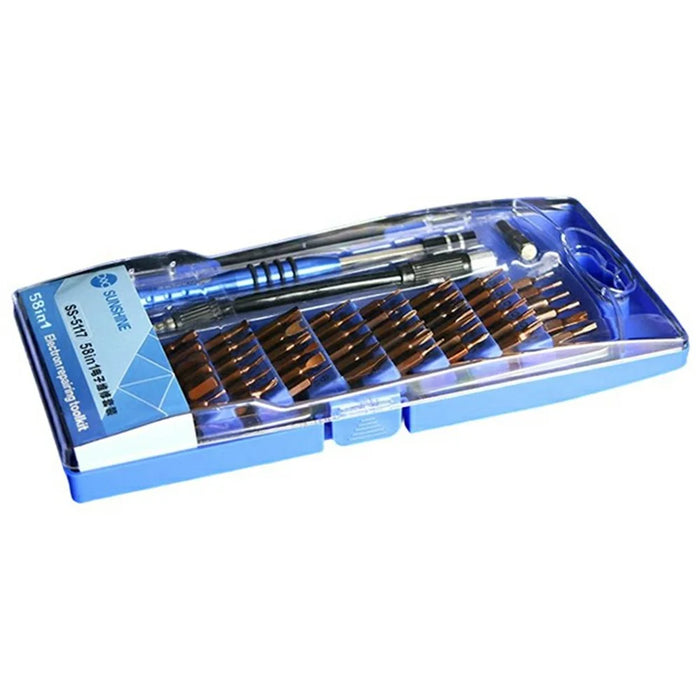 SUNSHINE SS-5117 58 in 1 Precision Screwdriver Set Non-slip Handle Screwdriver Electronics Repair Tool - 1