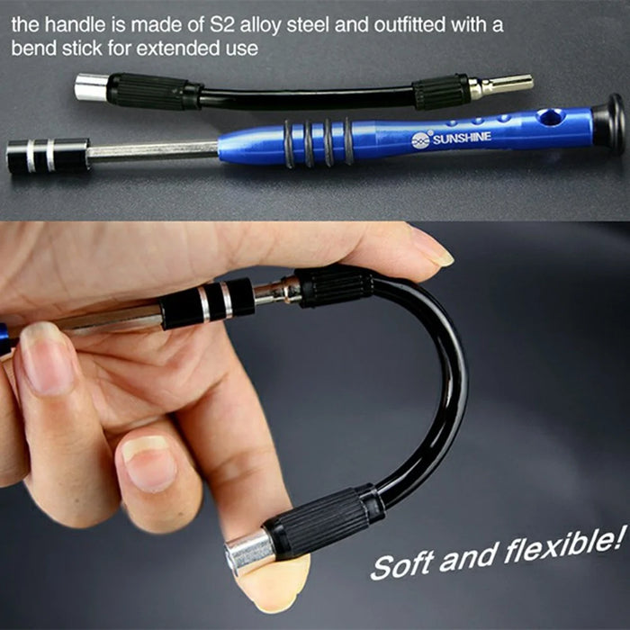 SUNSHINE SS-5117 58 in 1 Precision Screwdriver Set Non-slip Handle Screwdriver Electronics Repair Tool - 5