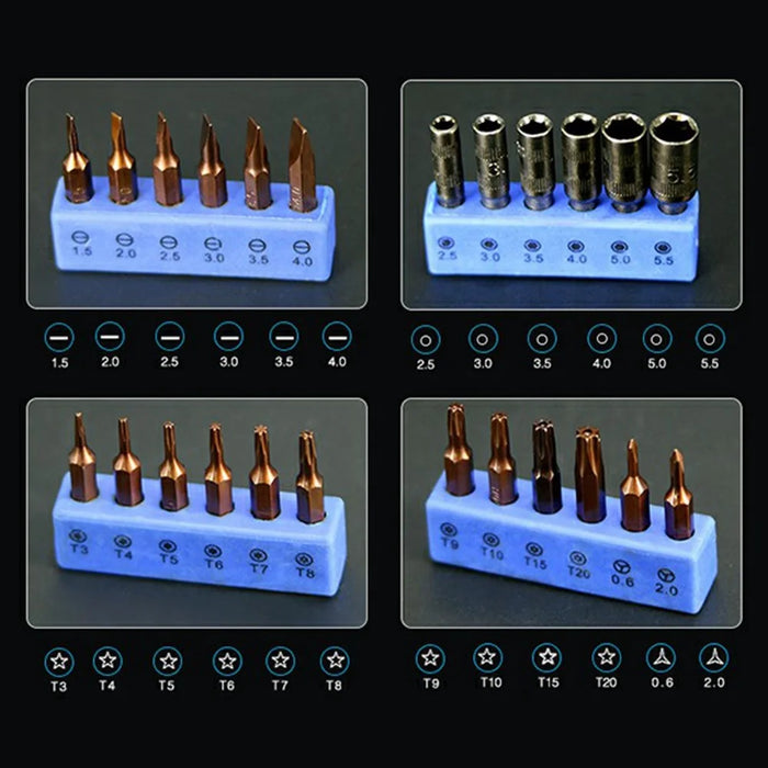 SUNSHINE SS-5117 58 in 1 Precision Screwdriver Set Non-slip Handle Screwdriver Electronics Repair Tool - 7