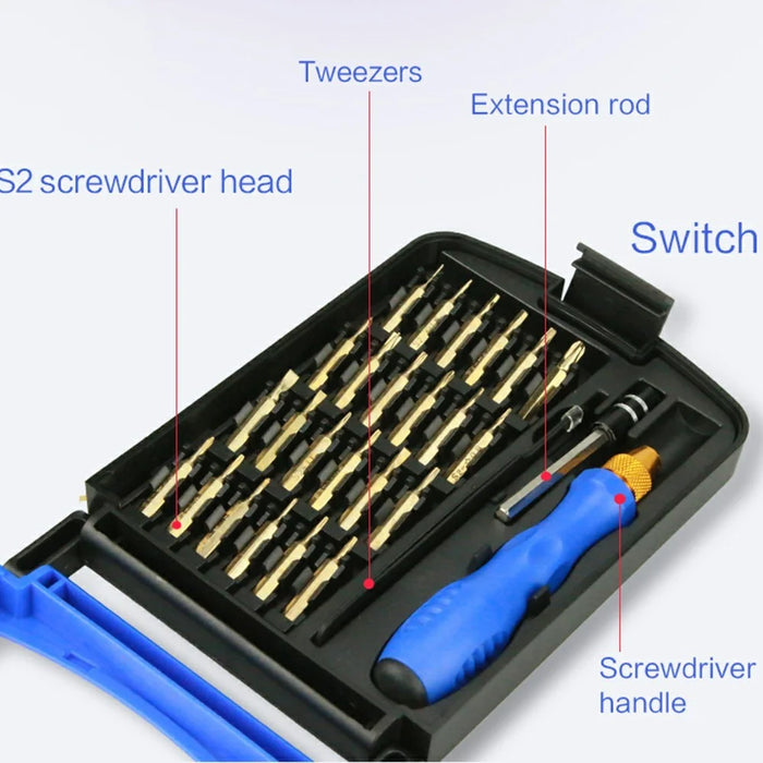 SUNSHINE SS-5114 27 in 1 Magnetic Screwdriver Set Hardware Repair Tool Kit for Phone Laptop Electronics Repair - 6