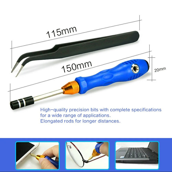 SUNSHINE SS-5114 27 in 1 Magnetic Screwdriver Set Hardware Repair Tool Kit for Phone Laptop Electronics Repair - 7