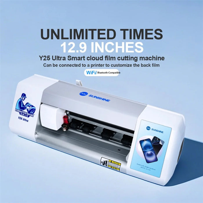 SUNSHINE Y25 Ultra Smart Film Cutting Machine WiFi  /  Bluetooth-compatible 12.9 Inch Automatic Screen Protector Cutter - EU Plug - 3