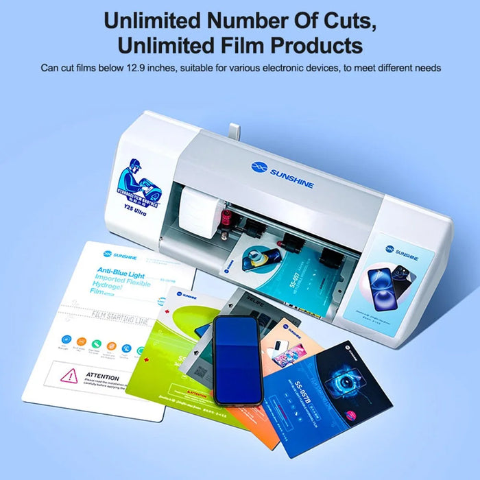 SUNSHINE Y25 Ultra Smart Film Cutting Machine WiFi  /  Bluetooth-compatible 12.9 Inch Automatic Screen Protector Cutter - EU Plug - 5