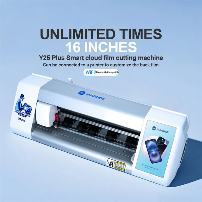 SUNSHINE Y25 Plus Smart Film Cutting Machine WiFi / Bluetooth-compatible 16 Inch Screen Protector Cutter Support 20000+ Models - EU Plug - 2