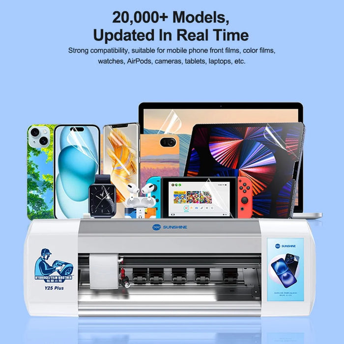 SUNSHINE Y25 Plus Smart Film Cutting Machine WiFi / Bluetooth-compatible 16 Inch Screen Protector Cutter Support 20000+ Models - EU Plug - 4
