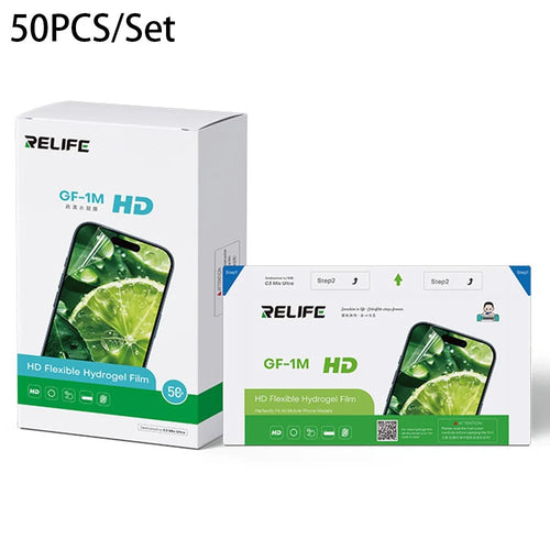RELIFE GF-1M 50Pcs HD Flexible Hydrogel Film Full Coverage Anti-fingerprint Screen Protector (Work with SUNSHINE C3 Mix Ultra) - 1