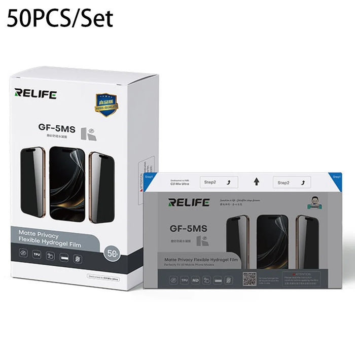 RELIFE GF-5MS 50Pcs Matte Privacy Hydrogel Film Anti-peep Full Screen Protector (Work with SUNSHINE C3 Mix Ultra) - 1
