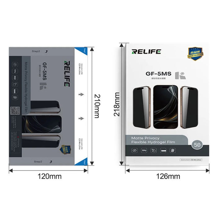 RELIFE GF-5MS 50Pcs Matte Privacy Hydrogel Film Anti-peep Full Screen Protector (Work with SUNSHINE C3 Mix Ultra) - 7