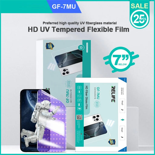 RELIFE GF-7MU 25Pcs UV Screen Protector Anti Scratch Full Coverage HD Fiber Glass Film (Work with SUNSHINE C3 Mix Ultra) - 2