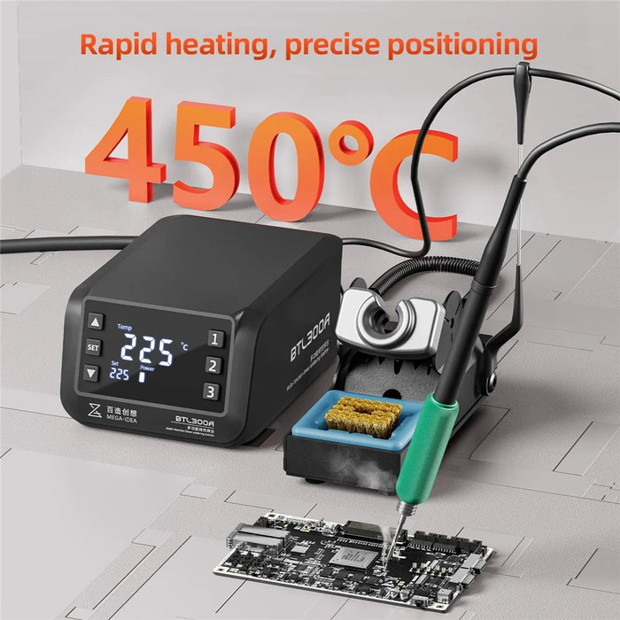 MEGA-IDEA BTL300A Multi-function Linear Soldering Station Digital Display Soldering Station - EU Plug - 5