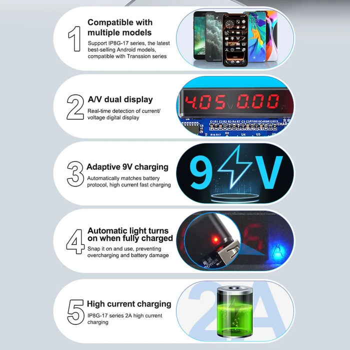 SUNSHINE SS-916 Ultra V3.0 Phone Battery Charging Activation Fixture for iPhone 8-17 Series Android - 3