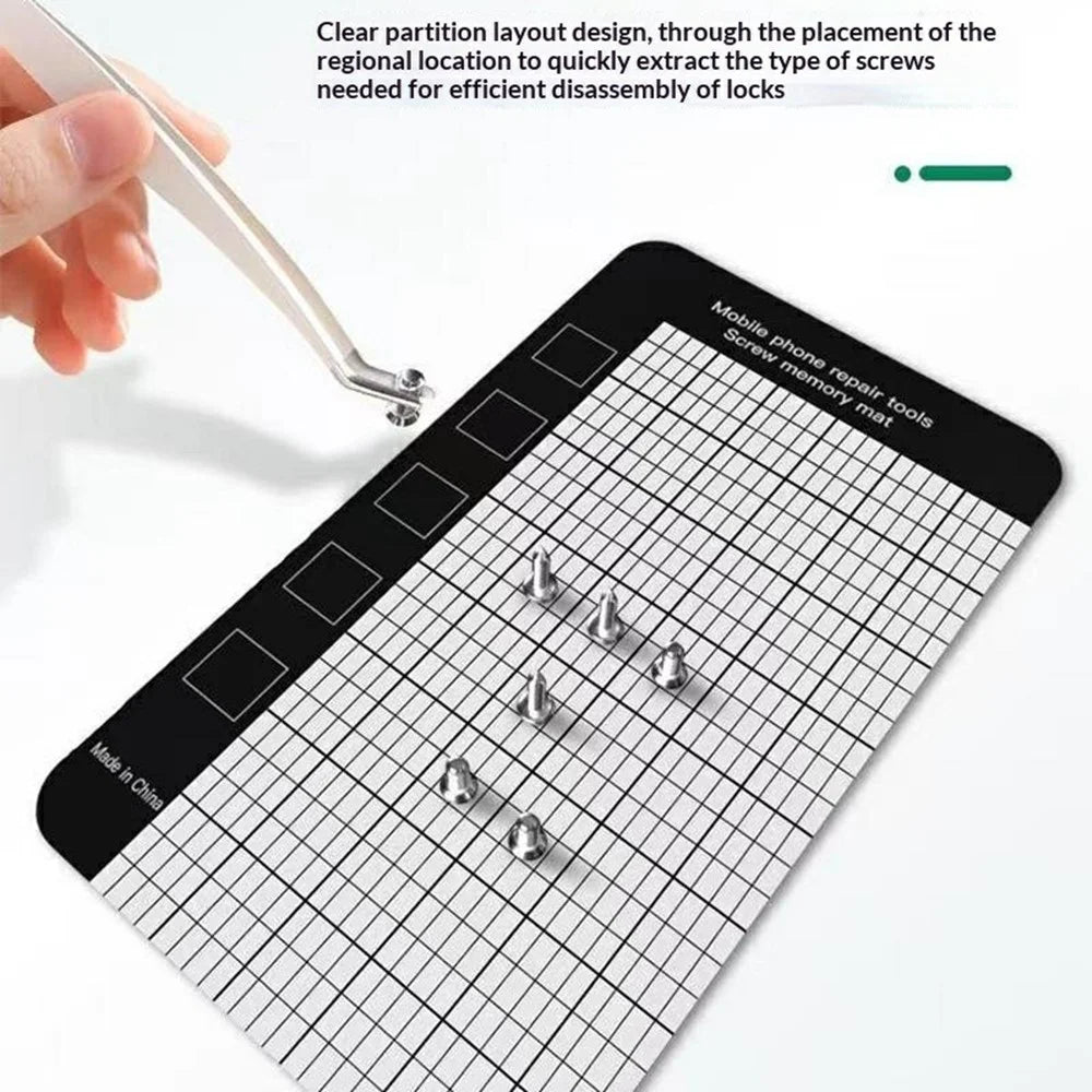 JIAFA 145 x 45mm Magnetic Screw Organizer Mat Memory Pad for Mobile Phone Repair Tools - 2