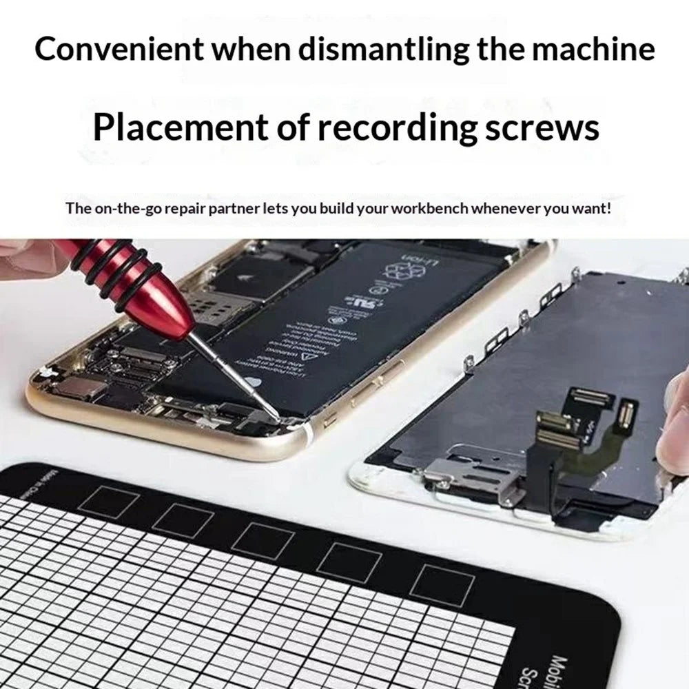 JIAFA 145 x 45mm Magnetic Screw Organizer Mat Memory Pad for Mobile Phone Repair Tools - 3