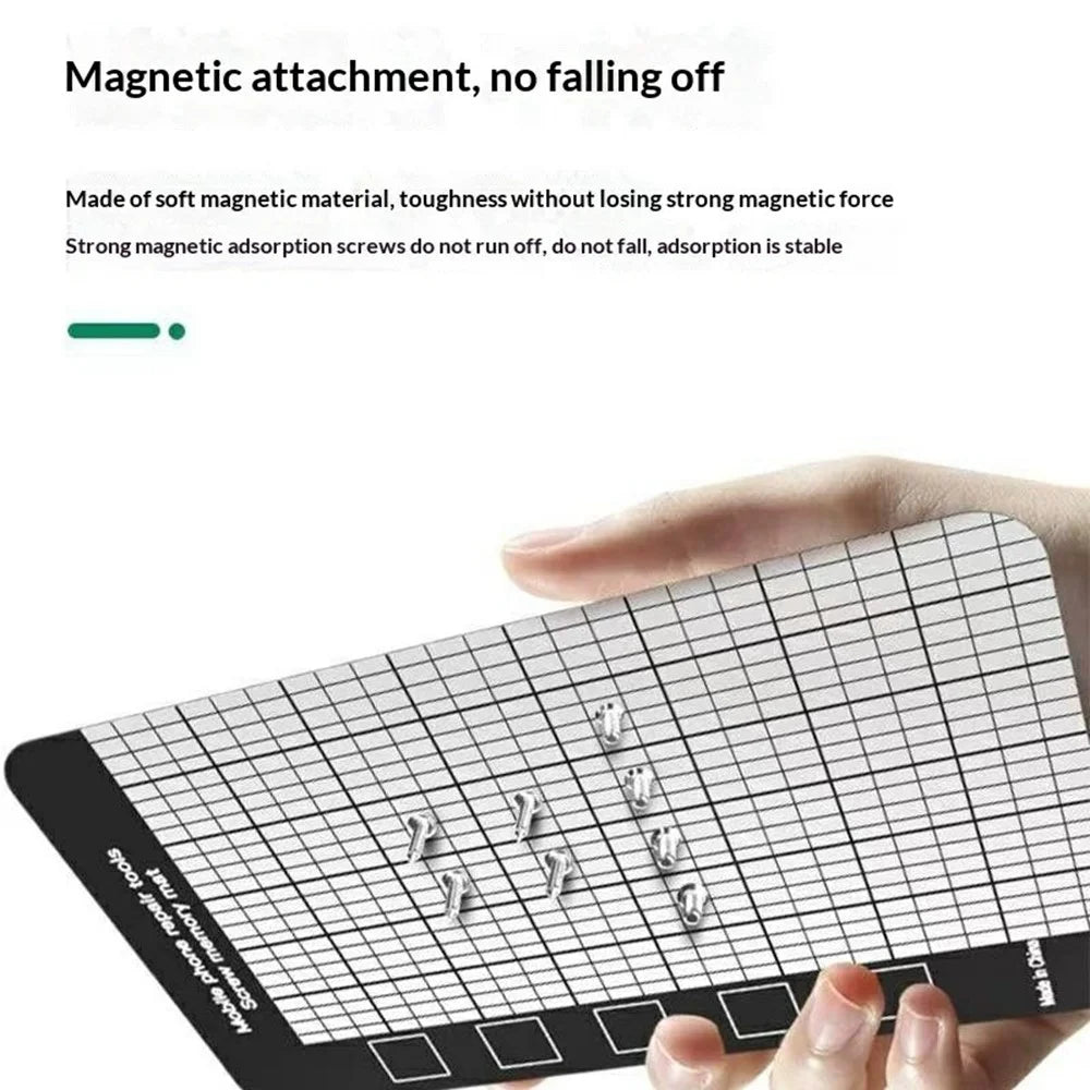 JIAFA 145 x 45mm Magnetic Screw Organizer Mat Memory Pad for Mobile Phone Repair Tools - 4