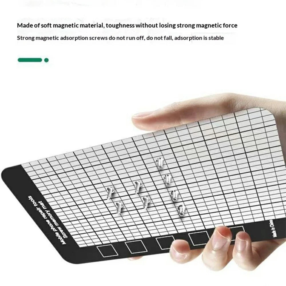JIAFA 179 x 65mm Magnetic Screw Organizer Mat Memory Pad for Mobile Phone Repair Tools - 3