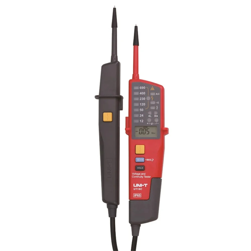 UNI-T UT18C Auto Range Voltage Meter Continuity RCD Tester LCD/LED Detector - 1