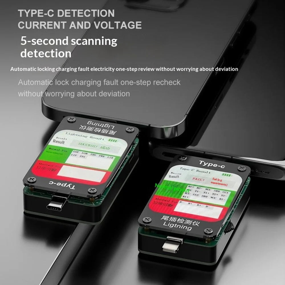 VBEST VB-U4 Tail Plug Tester IP Type-C Interface Detector for iPhone Android Phone - 4