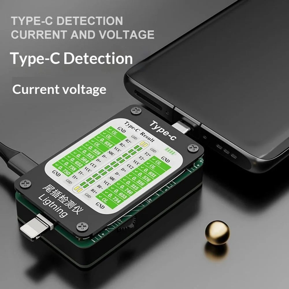 VBEST VB-U4 Tail Plug Tester IP Type-C Interface Detector for iPhone Android Phone - 5