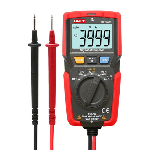 UNI-T UT125C Mini LCD Digital Multimeter DC/AC Voltage Current Meter NCV Capacitance Resistance Diode Tester Voltmeter Ammeter - 1