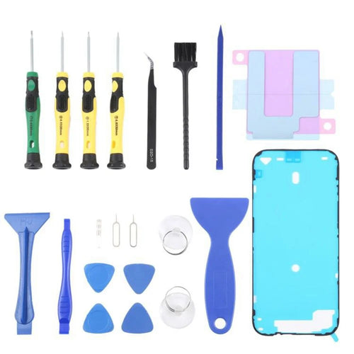 JF-8182 For iPhone 17 Pro 21 in 1 Precision Screwdriver Set Replacement Parts Battery Adhesive Tape Sticker + Middle Plate Frame Repair Tool Kit - 1