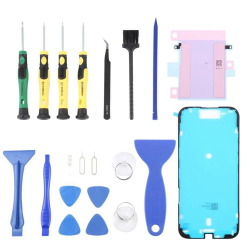 JF-8182 For iPhone Air 21 in 1 Precision Screwdriver Set Replacement Parts Battery Adhesive Tape Sticker + Middle Plate Frame Repair Tool Kit - 1