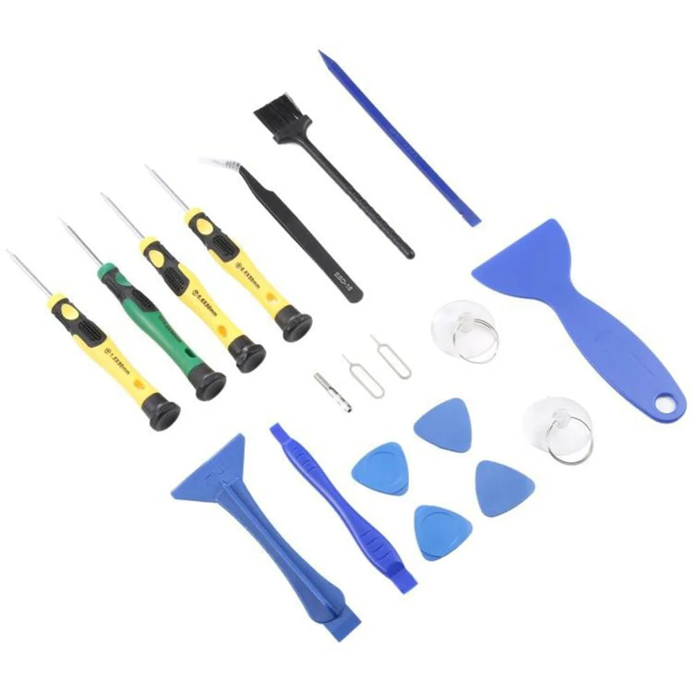 JF-8182 For iPhone 16 Pro 21 in 1 Precision Screwdriver Set Replacement Parts Battery Adhesive Tape Sticker + Middle Plate Frame Repair Tool Kit - 2