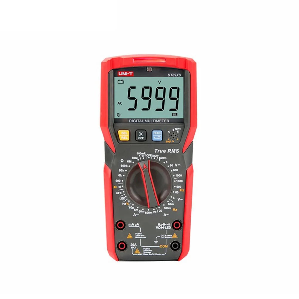 UNI-T UT89XD Digital Multimeter Handheld 6000 Counts LCD Display True RMS Measure Capacitance LED Test Frequency Diode Tester - 3