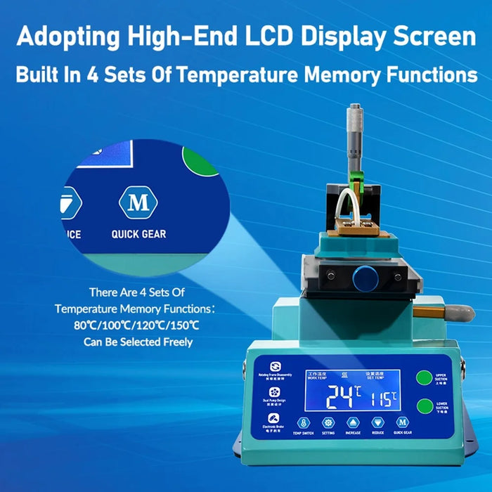 YYD Lucky Bird 180W Smart Phone Screen Separator 360 Degree Rotation Tilt Separation Machine, EU Plug / 220V - Green - 3