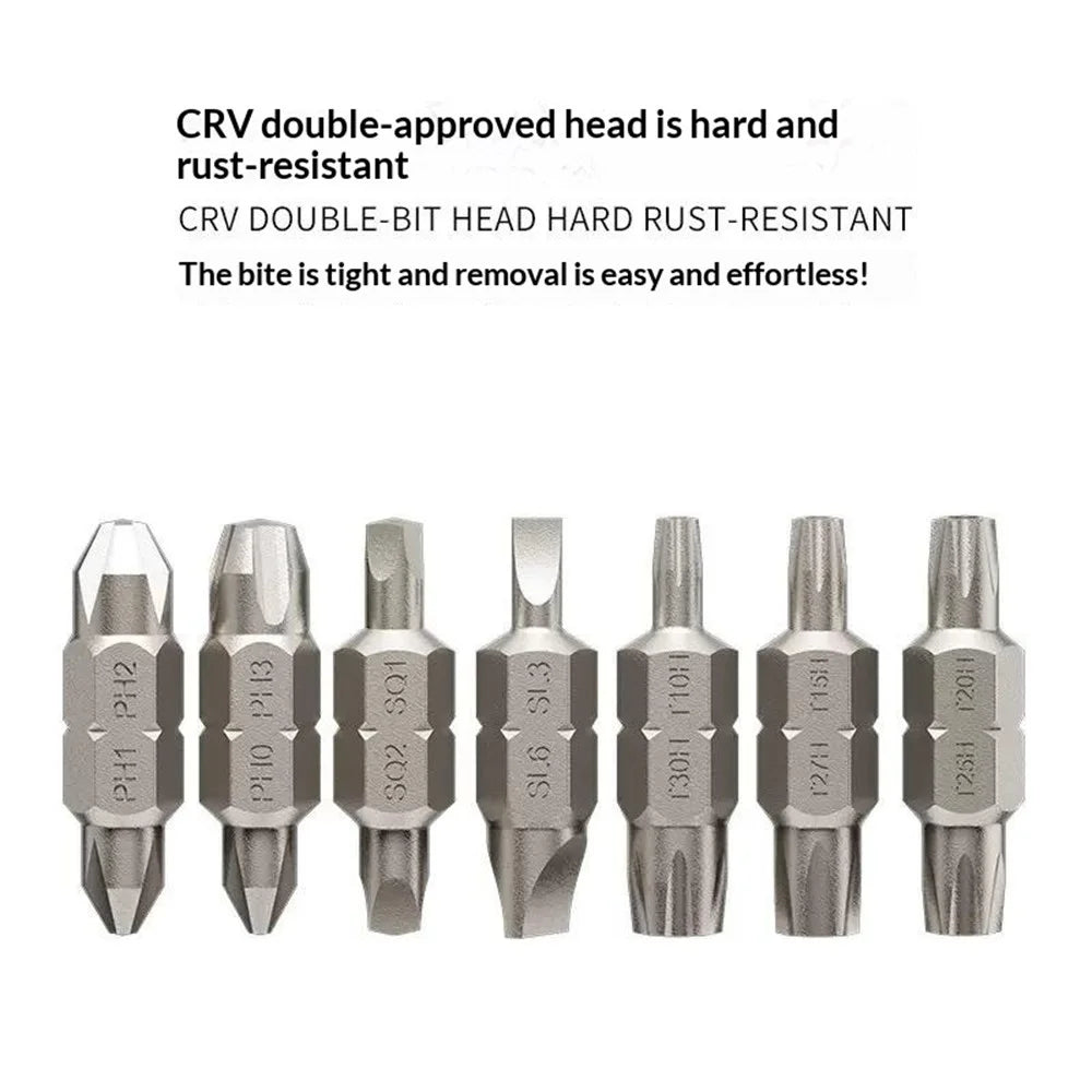 JIAFA 15 in 1 Dual Head Ratchet Screwdriver Set 14Pcs CRV Bits Magnetic Professional Repair Tool - 2